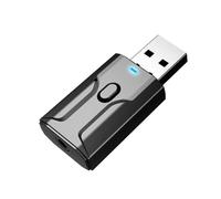 Viojrlly Bluetooth 5.0 USB Adaptador, Receptor Transmisor Bluetooth 2 en 1, Adaptador de Audio Portátil para TV/Altavoces/PC/Auriculares/Coche/Sistema de Audio Doméstico, Micrófono Música Integrado