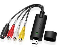 Viojrlly Conversor de VHS a Digital, Tarjeta USB 2.0 Hi8 para Captura de vídeo de VHS a DVD, digitalizador de Audio y vídeo, conversor de VHS a USB para PC, conversor de vídeo y DVD