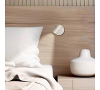 Viokef Aplique de pared LED Tara, blanca, Ø 9 cm, metal True