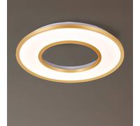 Viokef Lámpara LED de techo Valeria, color dorado cepillado, Ø 60 cm, metal EC:EPREL:2433508