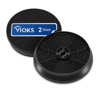 VIOKS 2 filtros de carbón para campana extractora, repuesto para Respekta MIZ2050 Beko 9179183012, filtro de carbón activo, 146 mm de diámetro, para campana extractora Beko Candy Respekta