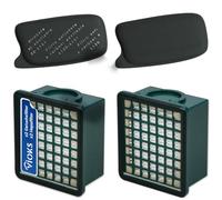 VIOKS 2 filtros de repuesto Hepa + 2 filtros activos de carbón para aspiradoras Vorwerk Vorwerk VK 131, 130