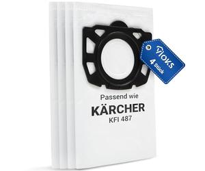 VIOKS 4 Bolsas de Aspiradora de Repuesto para Kärcher 2.863-006.0, Bolsas de Filtro de Fieltro KFI 487 - Kärcher Bolsas de Filtro de Fieltro para Aspiradora en Seco para WD4 WD5 WD6 MV4 MV5