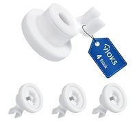 VIOKS 4 ruedas de repuesto para cesta de lavavajillas Bosch 00424717 424717 424090 481252878025 C00481565 - Ruedas cesta superior lavavajillas Neff Bosch Siеmens etc