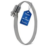 VIOKS Abrazadera de manguera de 90-110 mm de diámetro, de acero inoxidable, para manguera de 100 mm, abrazadera de tubo de 100 mm, para lavadoras, para manguera de piscina, de acero inoxidable