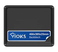 VIOKS Bandeja de horno profunda pequeña de repuesto para bandeja de horno AEG 14002049002/9 466 x 385 x 25 mm