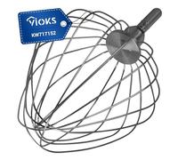 VIOKS - Batidor de cocina para robot de cocina Kenwood KW717152 Chef XL Major Cooking Chef Batidor mezclador de acero inoxidable de 9 hilos