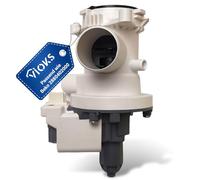 VIOKS Bomba de desagüe de 34 W de repuesto para lavadora Beko 2880402000, bomba de drenaje con boquilla de bomba e inserto para lavadora