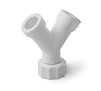 VIOKS Doble conexión de agua/doble conexión, distribuidor en Y, 3/4 pulgadas, conector universal de horquilla de 2 vías, distribuidor para manguera de entrada, lavadora, lavavajillas