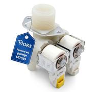 VIOKS Electroválvula de 2 vías 180° de repuesto para Gorenje 789799 459455 587559 Válvula doble electroválvula de entrada de agua para lavadora de carga frontal