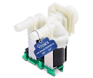 VIOKS Electroválvula Lavadora Doble 180° 10,5 mm Ø Recambio para Electroválvula Bosch 00428210 - Válvula de entrada para lavadora Siemens Bosch