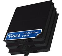 VIOKS Filtro de carbón activo para campana extractora, juego de 3 filtros de carbón 232 x 237 mm, repuesto para campana Bosch 11026769 DHZ5326