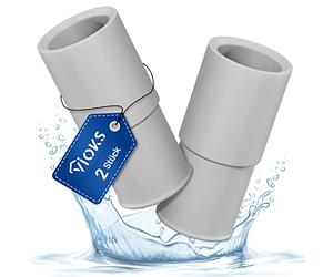 VIOKS Juego de 2 adaptadores de manguera de desagüe para lavadora, 21 a 19 mm de diámetro, adaptador de manguera de agua, adaptador de desagüe de lavadora