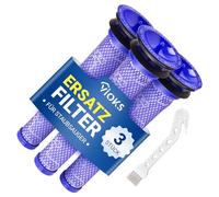 VIOKS Juego de 3 filtros para aspiradoras Dysоn 965661-01 + cepillo de limpieza - Prefiltro de premotor Aspiradora Filtro para aspiradora V6 V7 V8 DC58 DC59 DC61 DC62 SV03 SV06 SV09