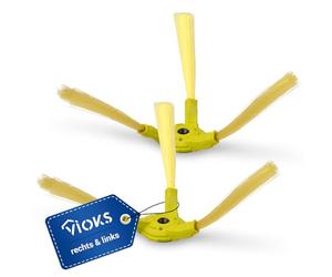 VIOKS Juego de cepillos de Repuesto para LG ABC73129901 ABC73130001, cepillos Laterales Derecho e Izquierdo, para Aspirador Robot Robokin VR62601LV VR6260LV VR6260LVM