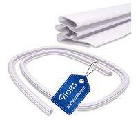 VIOKS Junta para puerta de frigorífico, 2 m, color blanco, sin imán, para frigorífico, junta para cortar, accesorio para nevera y congelador