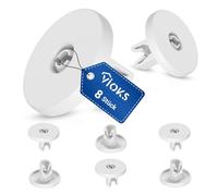 VIOKS BWER2834 Ruedas para lavavajillas (8 Unidades, para Zanussi 50269971003 5028696500), Plástico