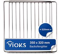 VIOKS Rejilla extensible para horno (350/520 x 320 mm, acero inoxidable, ajustable, para horno y cocina)