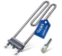 VIOKS Set Elemento Calefactor 230V 2000W Repuesto para Elemento Calefactor Bosch Siemens 12004179 652573 170961 y Sensor de Temperatura NTC Repuesto para Sensor Bosch 00175369 para Lavadora iQ300 iQ5