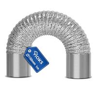 VIOKS Tubo flexible de aluminio de 150 mm, 1 metro, para sistemas de conductos de aire 150erR, manguera universal para secadora, tubo de ventilación para campana extractora, aire acondicionado