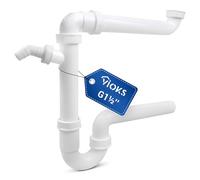 VIOKS Tubos de desagüe de 1 1/2 pulgadas para ahorro de espacio con salida horizontal de 40 mm para lavabo o lavabo