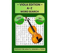 Viola A to Z Word Search Puzzle Book: Viola themed word search puzzle book | 50+ Fun, Educational Word Searches Celebrating Viola, Music, and the ... Gift for Vacations, Holidays and Free Times.