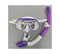 (viola bianco) Maschera subacquea professionale e set boccaglio Easy Breath per il nuoto