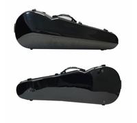 Viola Case, ligero, de fibra de carbono, ajustable, de 15 a 17 pulgadas, con correas de transporte, para adultos y niños.(Black)