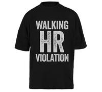Violación De La Normativa sobre Caminar Camiseta Unisex Negra Baggy tee para Hombre Mujer T-Shirt Unisex Schwarz Baggy tee Für Männer Frauen