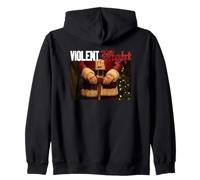 Violent Night Movie Logo and Santa Hammer Sudadera con Capucha