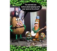Violent Veg - Tarjeta de cumpleaños con texto en inglés "Play with nuts in the street"