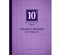 Violet Graph Paper Notebook | 10 Squares Per Inch - Indexed: Perfect for Engineers and Architects | Elegant Violet Hue | Evokes Precision and Detail | 110 Pages | 8.5 x 11 Inches
