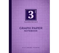 Violet Graph Paper Notebook | 3 Squares Per Inch: Perfect for Students and Teachers | Elegant Violet Hue | Ideal for Creative and Versatile Use | 110 Pages | 8.5 x 11 Inches