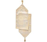 Violet Linen Camino de Mesa, Beige, 33 x 177 cm