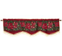 Violet Linen Seasnl VLANCE - Cenefas para Ventana, 152,4 x 38,1 cm, diseño de Poinsettia