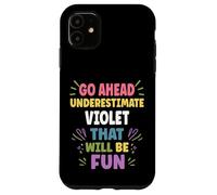 Violet Personalized Women's Gift Custom Violet Carcasa para iPhone 11