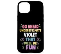 Violet Personalized Women's Gift Custom Violet Carcasa para iPhone 15 Plus