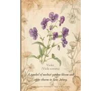 Violet (Viola sororia): A symbol of modest garden bloom and state charm in New Jersey. State Flower Notebook - 120 Lined Pages