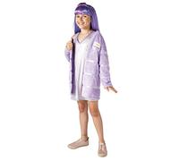 Violet Willow vestido disfraz original Rainbow High niña (Talla 4-6 años) con piel ecologica e peluca
