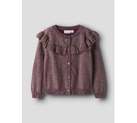 Violeta Con Brillos Chaqueta De Punto