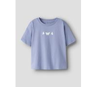 Violeta Estampado Con Brillos Camiseta