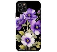 Violeta Flor Nombre Científico Vintage Ilustración Flores Carcasa para iPhone 11 Pro MAX