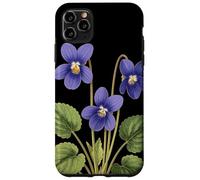Violeta Flor Nombre Científico Vintage Ilustración Flores Carcasa para iPhone 11 Pro MAX