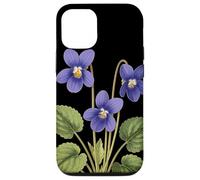 Violeta Flor Nombre Científico Vintage Ilustración Flores Carcasa para iPhone 12/12 Pro