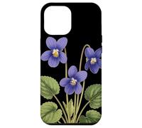 Violeta Flor Nombre Científico Vintage Ilustración Flores Carcasa para iPhone 12 Pro MAX