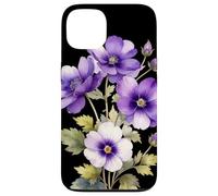 Violeta Flor Nombre Científico Vintage Ilustración Flores Carcasa para iPhone 13