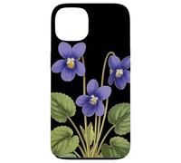 Violeta Flor Nombre Científico Vintage Ilustración Flores Carcasa para iPhone 13