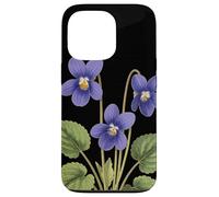Violeta Flor Nombre Científico Vintage Ilustración Flores Carcasa para iPhone 13 Pro