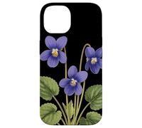 Violeta Flor Nombre Científico Vintage Ilustración Flores Carcasa para iPhone 14