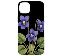 Violeta Flor Nombre Científico Vintage Ilustración Flores Carcasa para iPhone 14 Plus